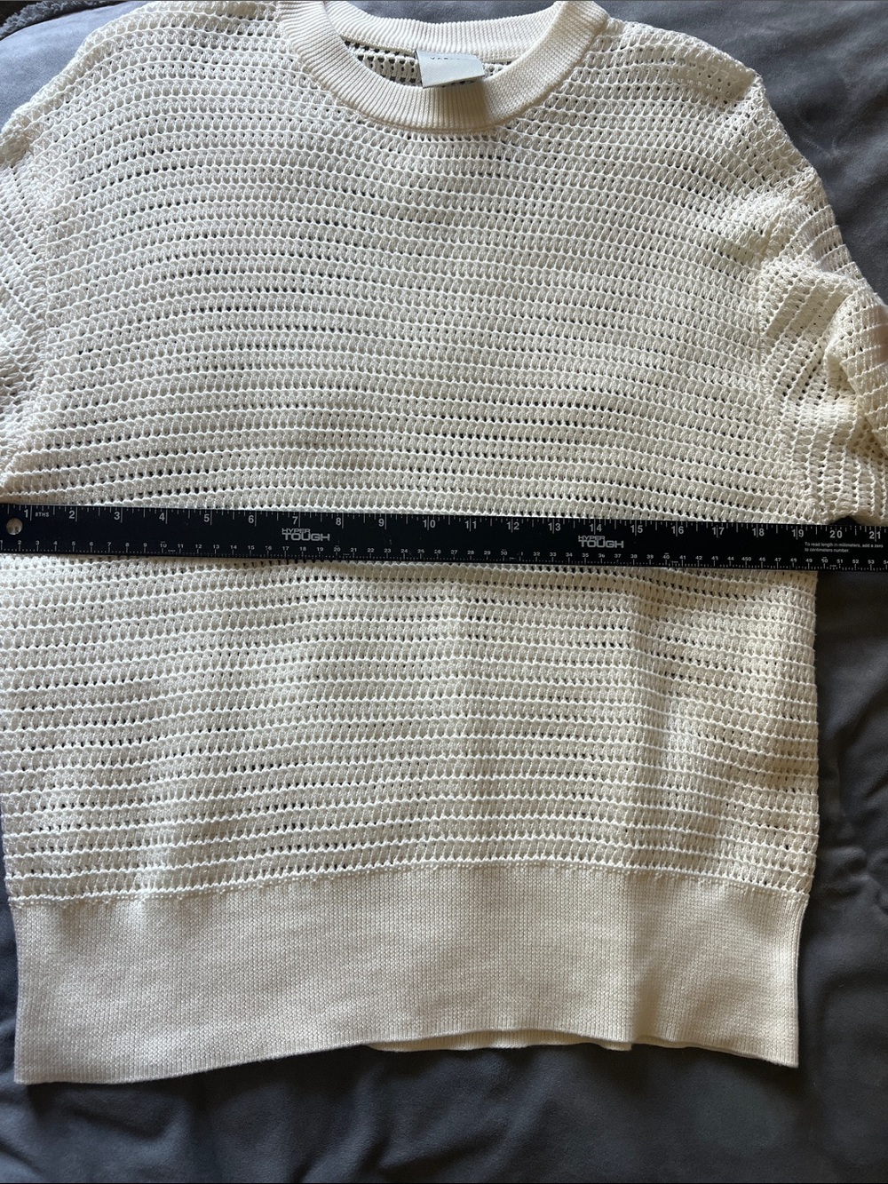 Varley Cream Open-Weave Crew Sweater - Picture 4 of 9